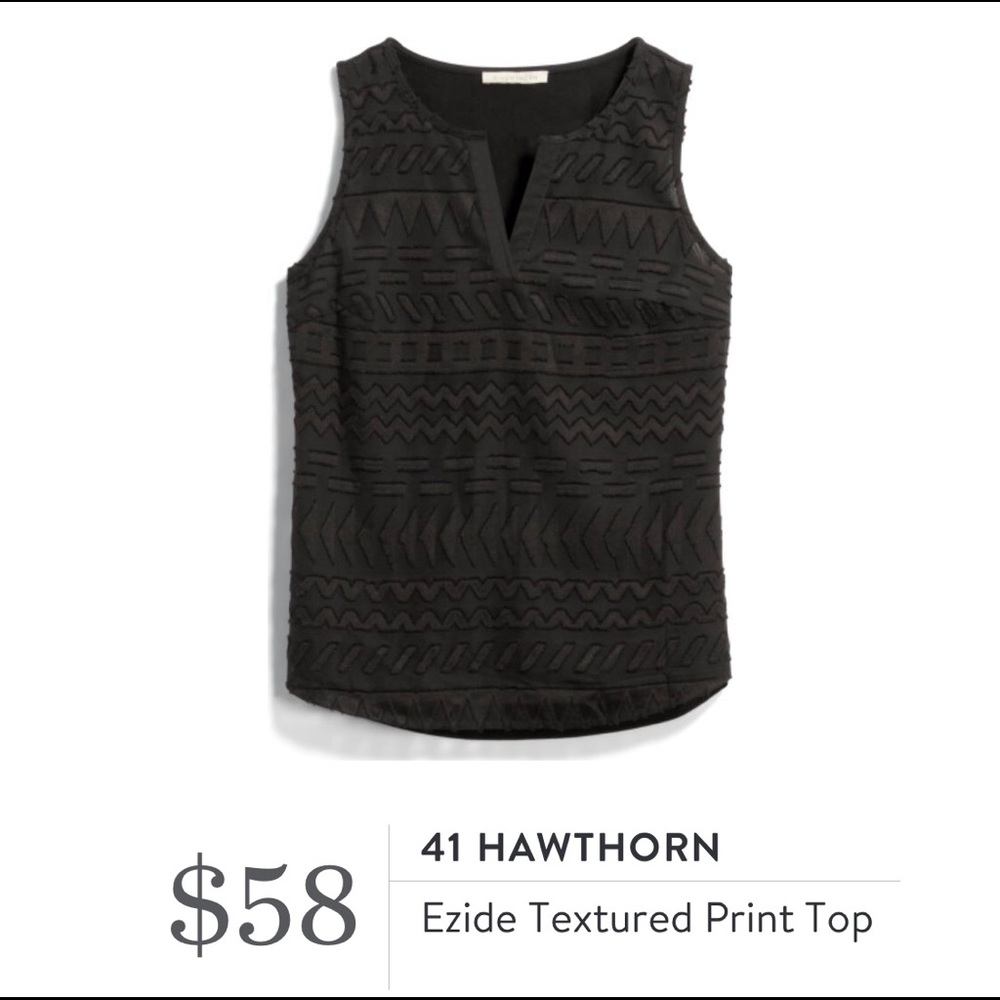 Black Sleeveless Textured Blouse